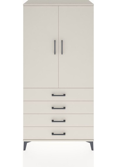Hyperion Dolap Tek Raflı 4 Çekmeceli Tek Askılı 88x44x182 Ayt... Aytaşı