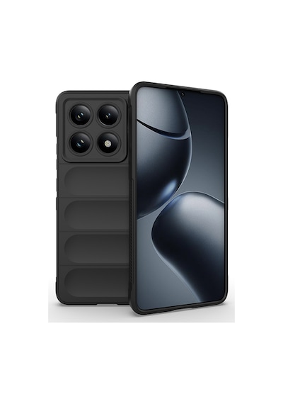 Xiaomi 14t Pro Kılıf Esnek Tpu Oyuklu Arka Yüzey Tasarımlı Zore Etnik Silikon Kapak Siyah