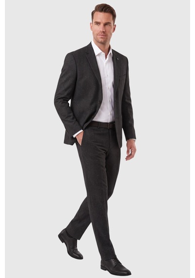 Rizzup Erkek Slim Fit Balıksırtı Kırçıllı Siyah Kışlık Takım Elbise Çift Düğmeli Spor Şık 2703329 Rizzup Erkek Slim Fit Balıksırtı Kırçıllı Siyah Kışlık Takım Elbise Çift Düğmeli Spor Şık 2703329