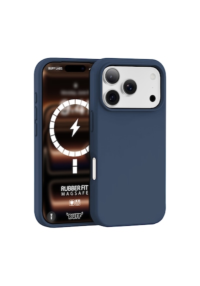 Buff Apple Uyumlu iPhone 18 Pro Max/17 Pro Max Magsafe Rubber Fit Kılıf Dark Blue Koyu Mavi
