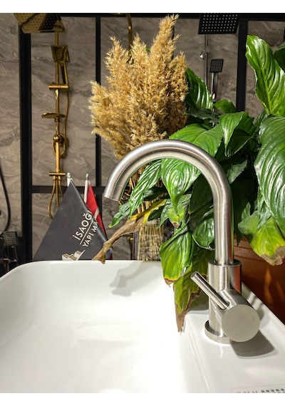 İsaoğlu Yapı Inox Lavabo Bataryası Leke Ve Kireç Bırakmayan Özel Renk Musluk Banyo Bataryası Diğer