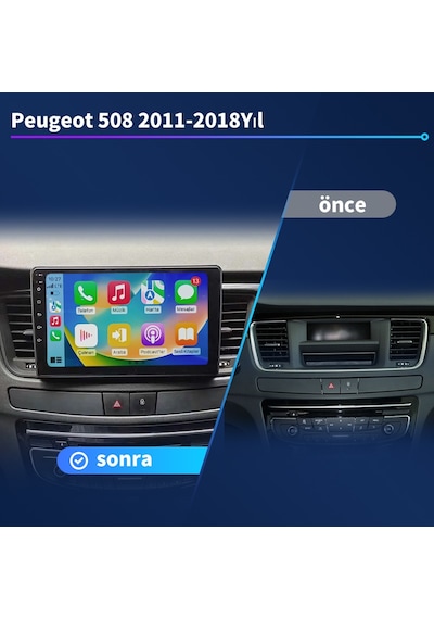 Peugeot 508 2011-2018yıl Carplay 9inç 4/32gb Multimedya