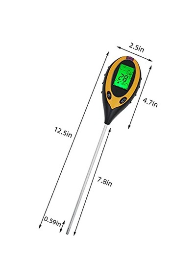 Ayrex 4'ü 1 Arada Toprak Test Cihazı, Nem Ölçüm Cihazı, Bitki Toprağı, Bahçe, Çiftlik, Çim İçin Nem Ölçer, 0