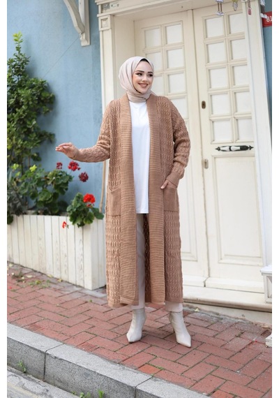 Harman Butik Kadın Örgülü Triko Hırka Vizyon Vizyon