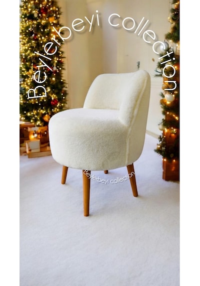 Mini Berjer, Kırık Beyaz Renkli , Dekoratif Berjer, Makyaj Mini Berjer, Dekoratif Berjer, Puf Bench Beyazıt