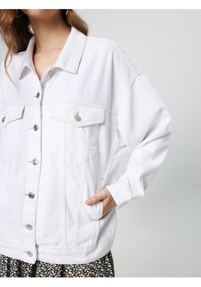 LOFT Comfort Fit Kadın Ceket Lf2032653 Q1.v1 Denim