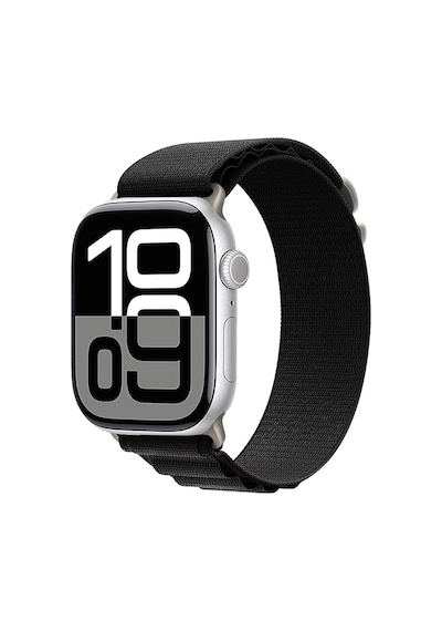 Watch 10 46mm Uyumlu Zore Krd-74 Hasır Kordon-siyah