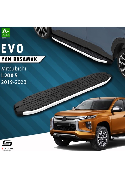 S-dizayn Mitsubishi L200 5 Makyajlı Evo Aluminyum Yan Basamak 203 Cm 2019-2023