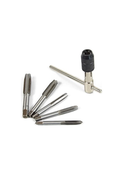 Rekotools-6 Adet Metrik Vidalı Kılavuz T Şeklinde Anahtar Diş Açm