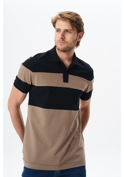 AR-MA Arma Erkek Regular Fit Çok Renkli % 100 Pamuk Pike Polo Yaka Tişört Y29374356102 Siyah