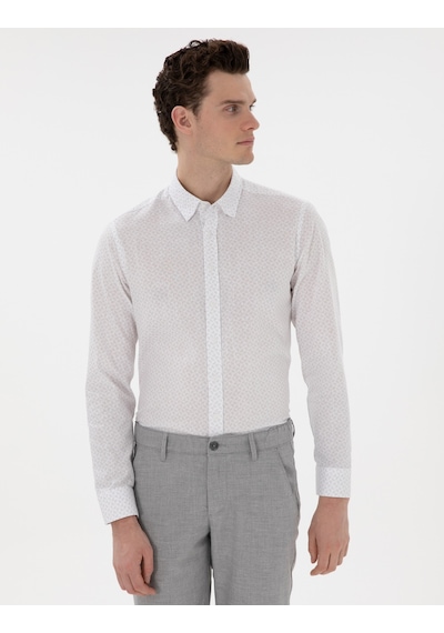 Pierre Cardin Erkek Gri Gömlek Desenli 50301557-vr024 Gri