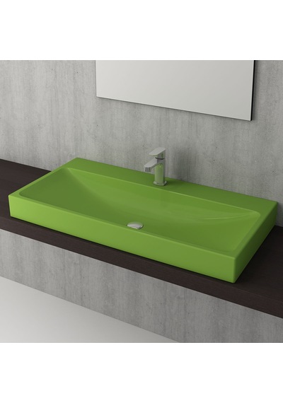 Bocchi 1079-022-0326 Scala Tezgah Üstü Lavabo 100 CM - Fıstık Yeş
