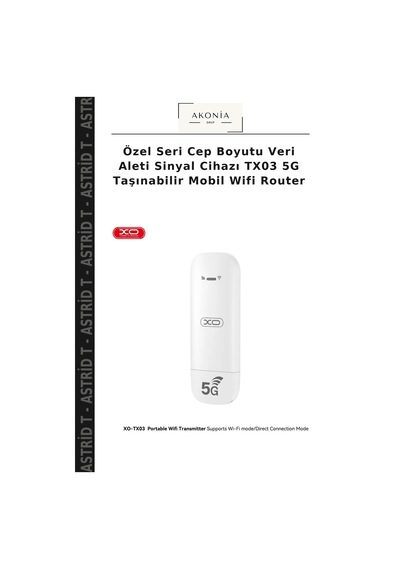 Özel Seri Cep Boyutu Veri Aleti Sinyal Cihazı Tx03 5g Taşınabilir Mobil Wifi Router