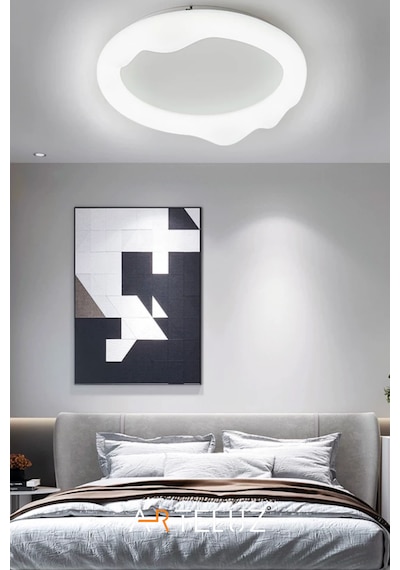 Luxury Pınterest Model Modern Plafonyer Avize 50 Cm Beyaz