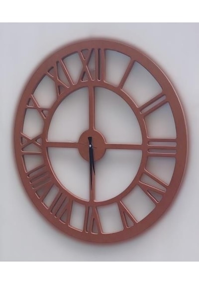 Duvar Saat Ahşap Mdf 60 Cm Model Çapında Doğal Renk Kutuda Sevk El Yapım Doğal Ahşap