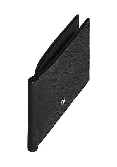 Mont Blanc Montblanc Grain Deri Para Klipsli 6 Bölmeli Cüzdan 221402 Siyah