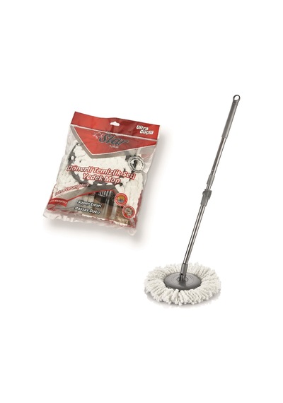 3b Trend Döner Başlıklı Mop Yedeği Mikrofiber Döner Paspas Yedek