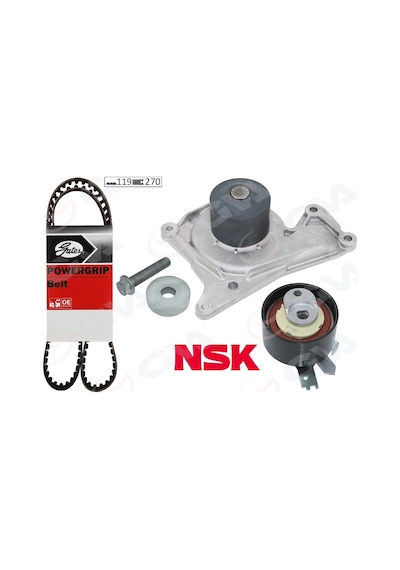 Triger - Eksantrik Kayış + Gergi Seti + Su Pompalı Gva 59wpk1420g Duster 2017-2024 1.5 Dci 90 66kw-90hp A6079930597-130c11508r-119a07049r
