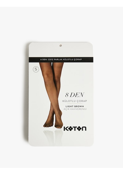 Koton 8 Den İzsiz Parlak Külotlu Çorap Açık Kahverengi 7wak80040aa Açık Kahve