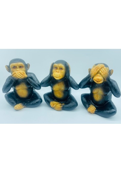 3 Maymun Görmedim-duymadım-bilmiyorum Figürleri //019-995