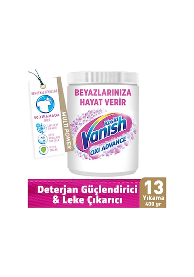 Vanish Multipower Leke Çıkartıcı & Deterjan Toz Beyazlar İçin 400 G