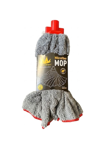 Miss Clean Mikrofiber Gri Yedek Jumbo Mop / Islak Mop / Paspas Ucu Başlığı - 5 Adet