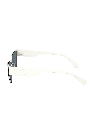 Calvin Klein Jeans Ckj 24207s 100 58 Unisex Geometrik Beyaz Metal Güneş Gözlüğü Beyaz
