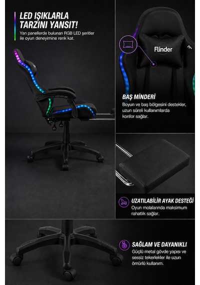 Oyuncu Masası + Oyuncu Koltuğu Takımı, L Masa Ve Ledli Sandalye Seti, Raflı Masa, Gaming Masası, Gaming Sandalyesi-7 Diğer Oyuncu Masası + Oyuncu Koltuğu Takımı, L Masa Ve Ledli Sandalye Seti, Raflı Masa, Gaming Masası, Gaming Sandalyesi-7 Diğer