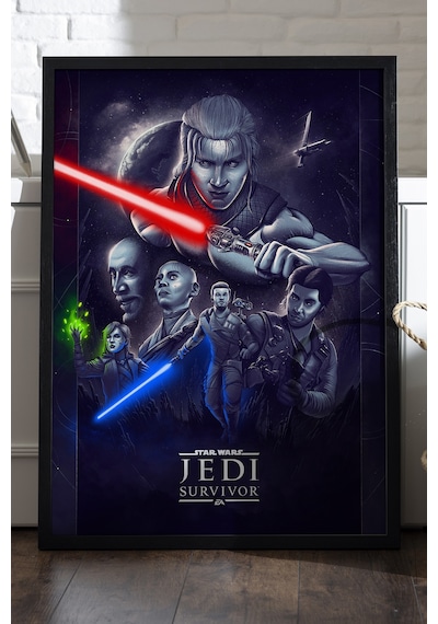 Siyah Ahşap Çerçeveli Poster, Dekoratif Oyun Duvar Tablosu