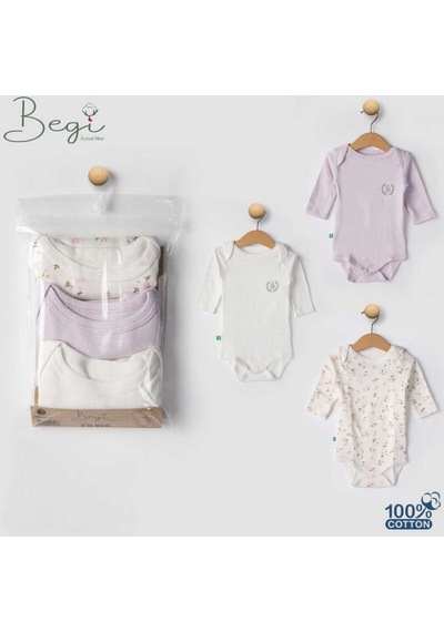 Begi 3 Lü Naturel Bebek Badi Lila