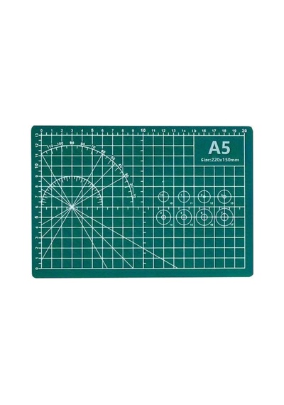 Kesim Matı - Kesme Matı - Kesim Tablası A5 22cm X 15cm Yeşil
