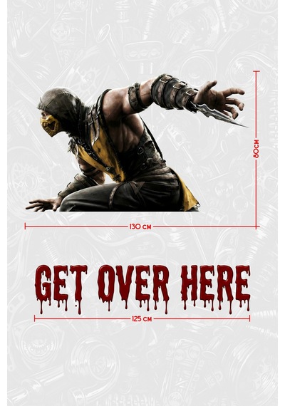 Mortal Kombat Scorpıon Yan Gövde Kaplama Sticker Şoför - 864812045