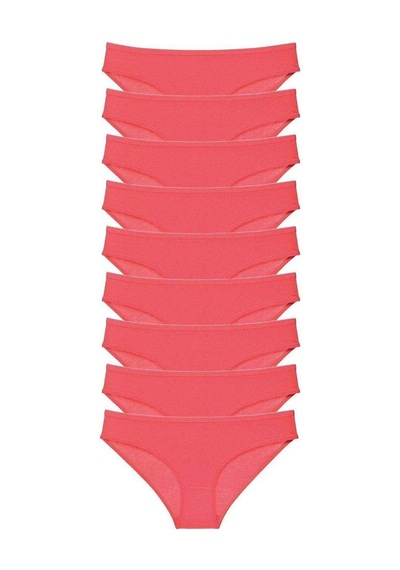 Hubrendy Beru 9 Adet Süper Eko Set Likralı Kadın Slip Külot Fuşya Çok Renkli