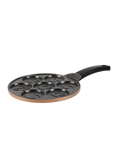Serenk Fun Cooking Gülen Yüz Alüminyum Döküm Granit Kaplama Panke