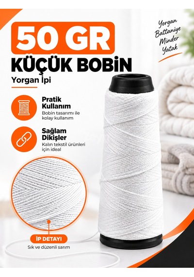 Byhanex 50 Gr Küçük Bobin Yorgan İpi Yorgan, Battaniye, Minder Ve Yatak Dikiş İpi