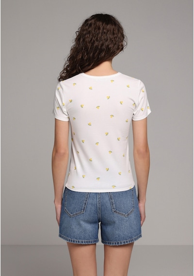 Colin's Colins Slim Fit Yuvarlak Yaka Metraj Baskılı Kadın Beyaz Kısa Kol Tişört Cl1079666 Q1.v2 Wht Colin's Colins Slim Fit Yuvarlak Yaka Metraj Baskılı Kadın Beyaz Kısa Kol Tişört Cl1079666 Q1.v2 Wht