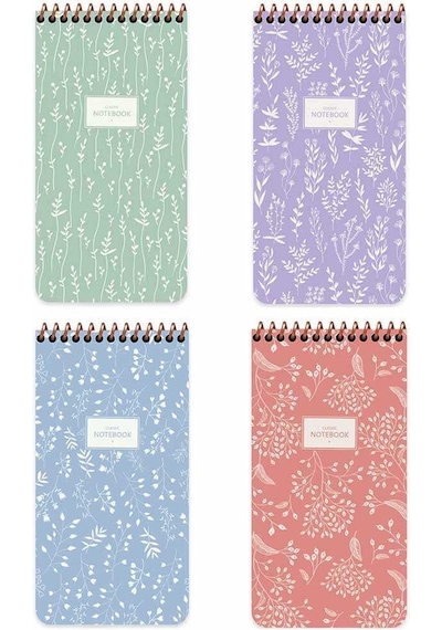 Keskin 384960-99 80 Yaprak Çizgili Pastel Flora Defter