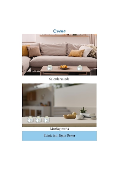 Mumluk Şamdan 3 Adet Tealight Uyumlu Poly 1 Küçük Model - Gümüş