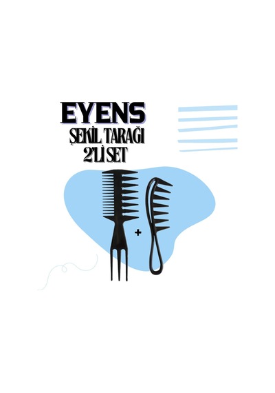 Eyens Şekil Tarağı Ve Isıya Dayanıklı Fön Fırçası Seti 5 Parça