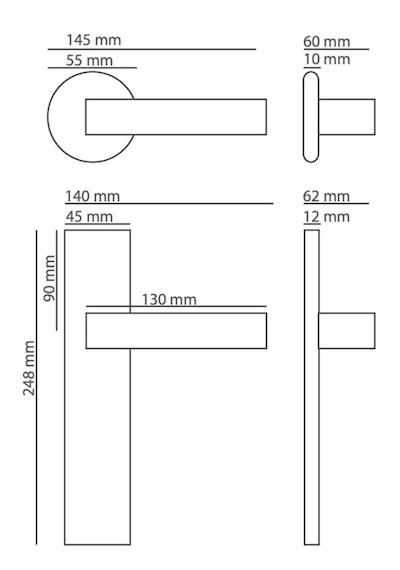 Kapı Kolu Al01 Giza Nikel Sat. Yuv. Rozetli Oda