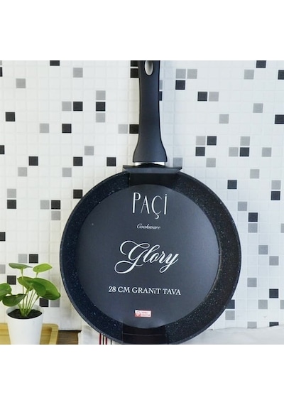 Mat Siyah Granit Tava 28cm Dura