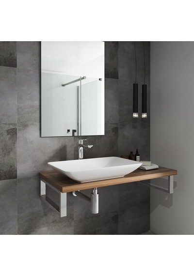 Isvea Sistema Y Tezgah Üstü Çanak Lavabo 60 Cm, Batarya Deliksiz Beyaz 10sy50060