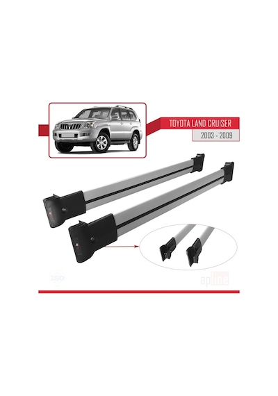 Toyota Uyumlu Land Cruiser 2003-2009 Arası Fly Model Ara Atkı Tavan Barı (526022181)