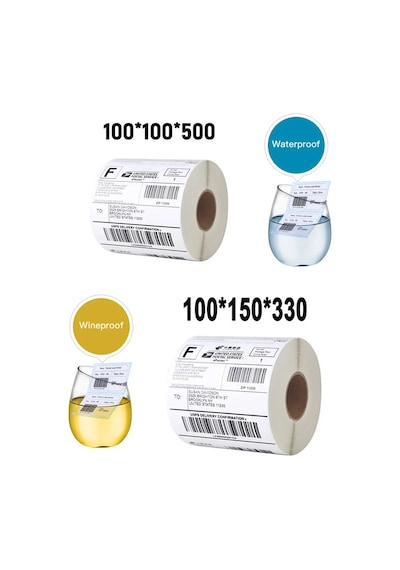 150x100mm Termal Etiket Rulo 350 Adet Barkod & Kargo Yazıcı Kağıdı Suya Dayanıklı Diğer