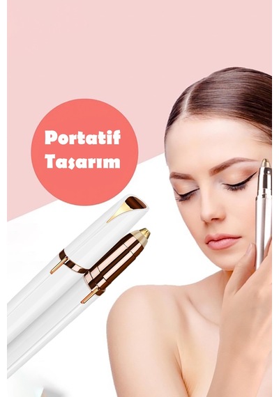 Elektrikli Pilli Kaş Bıyık Yüz Alma Epilatörü Kalemi Cihazı Brows Pratik Tüy Alma Cihazı