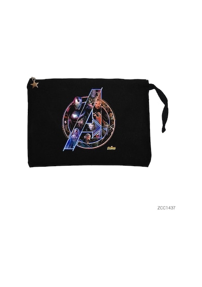 Zepplin Giyim Avengers Infinity War Siyah Clutch Astarlı Cüzdan / El Çantası
