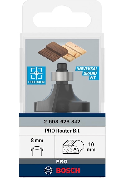 Professional Ahşap İçin Standart Yuvarlak Frezesi Ahşap, Yarıçap 8 Mm, Çalışma Uzunluğu, El Fr