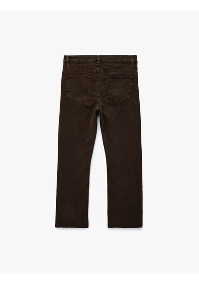 Koton Pamuklu Dar Kalıp Düğmeli Cepli İspanyol Paça Crop Jean Pantolon - Kick Flare Jeans Koyu Kahverengi 6wal40036mw Koyu Kahve Koton Pamuklu Dar Kalıp Düğmeli Cepli İspanyol Paça Crop Jean Pantolon - Kick Flare Jeans Koyu Kahverengi 6wal40036mw Koyu Kahve