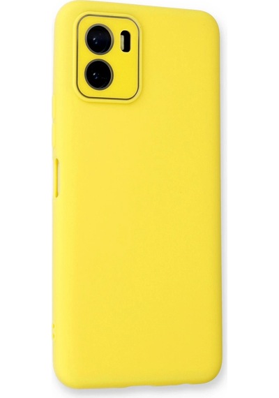 Cosmotex Newface Vivo Y15s Kılıf Lansman Glass Kapak - Sarı