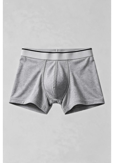 Trendybee Erkek Slim Fit Gri Boxer 5 Adet Paket Likralı Rahat Kesim Özel Kutulu